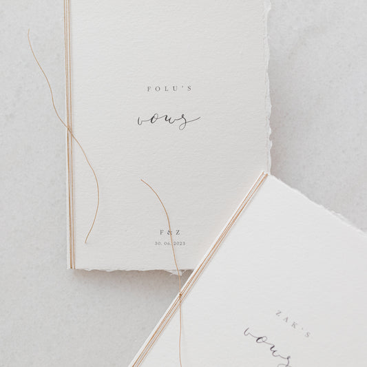 Alice Personalised Vow Books