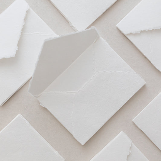 C6 – White Handmade Paper Envelopes