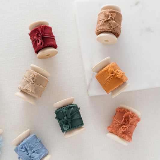 Silk Ribbons & Spool – 25mm by 5 Meters