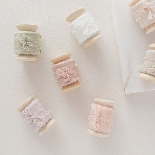 Silk Ribbons – 25mm by 30cm Samples