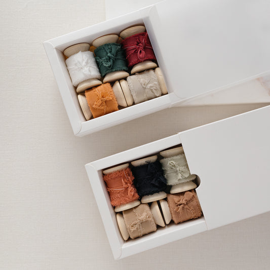 Christmas Box – Silk Ribbon & Spool