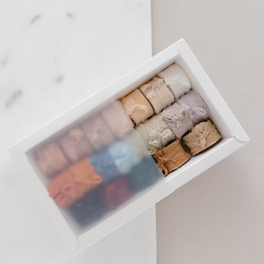 Collection of 20 Colours – 15mm Silk Ribbons