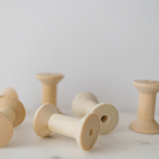 5 Wooden Spools