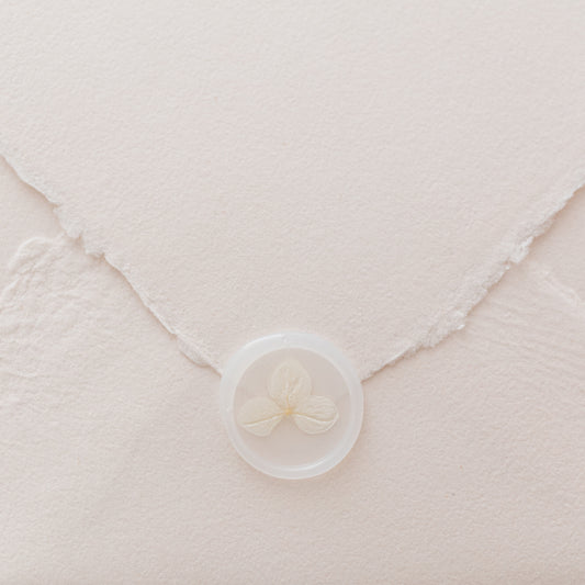 Champagne Hydrangea Vellum Wax Seals