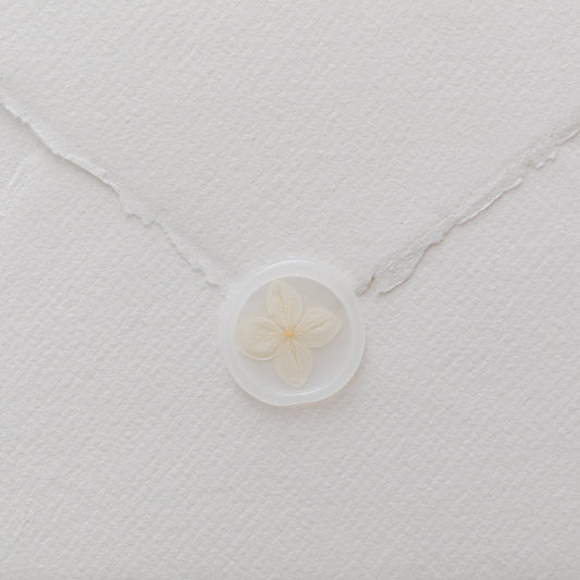 Champagne Hydrangea Vellum Wax Seals