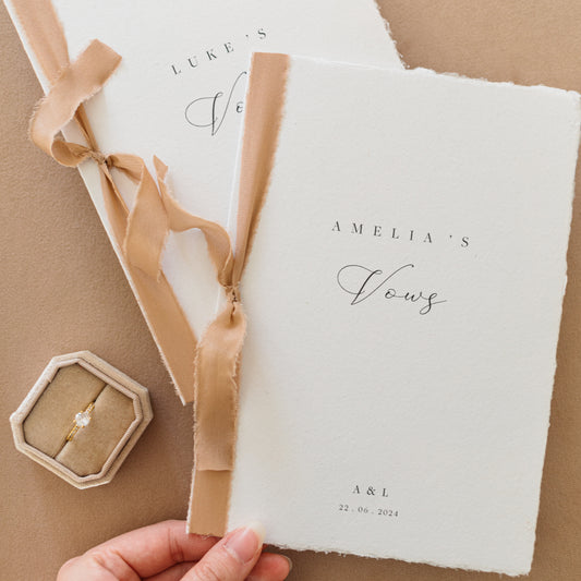 Amelia Personalised Vow Books