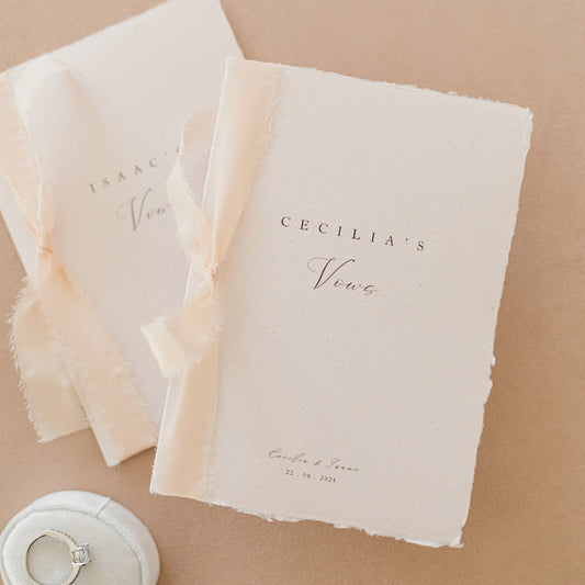 Cecilia Personalised Vow Books