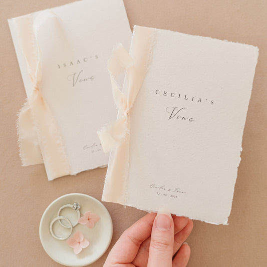 Cecilia Personalised Vow Books