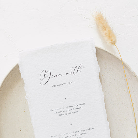 Isadora Wedding Menu