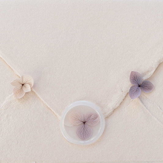 Pastel Purple Hydrangea Vellum Seals