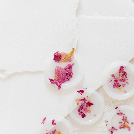 Peony Petal Vellum Wax Seals