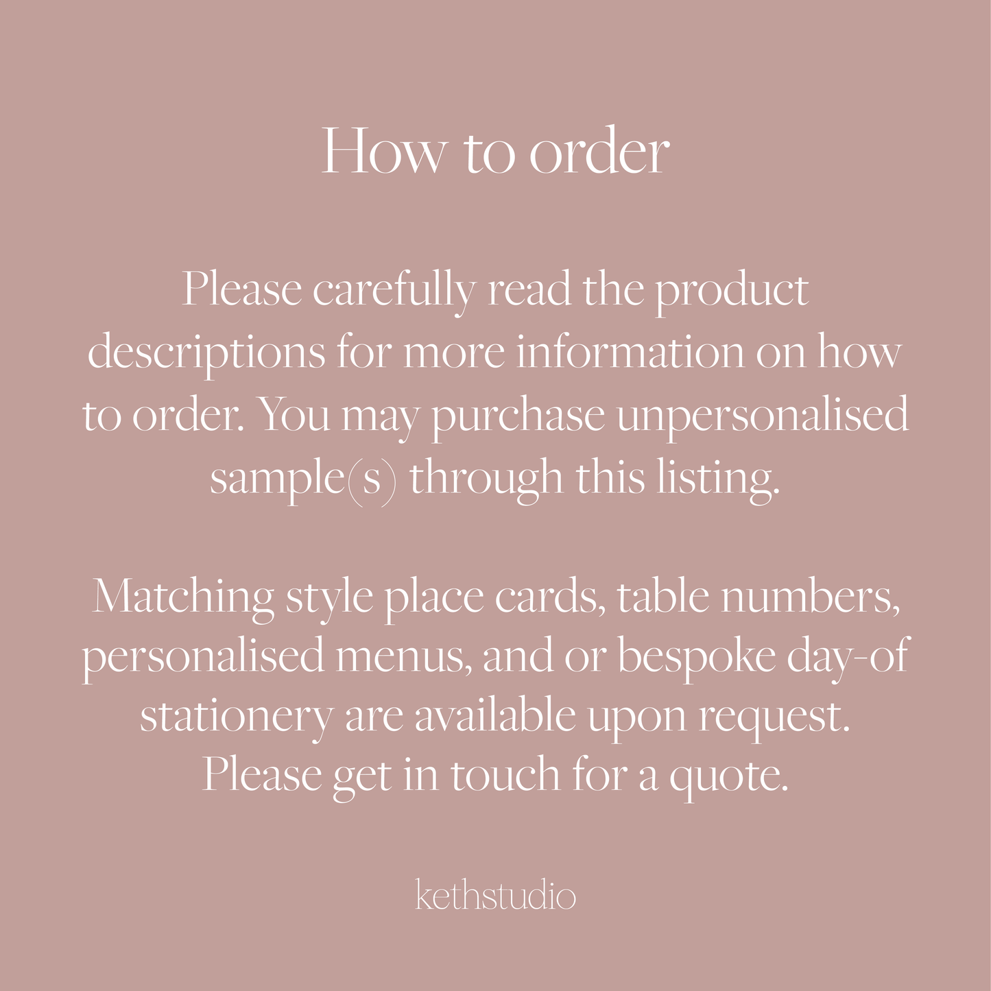 Beatrice Personalised Wedding Menu