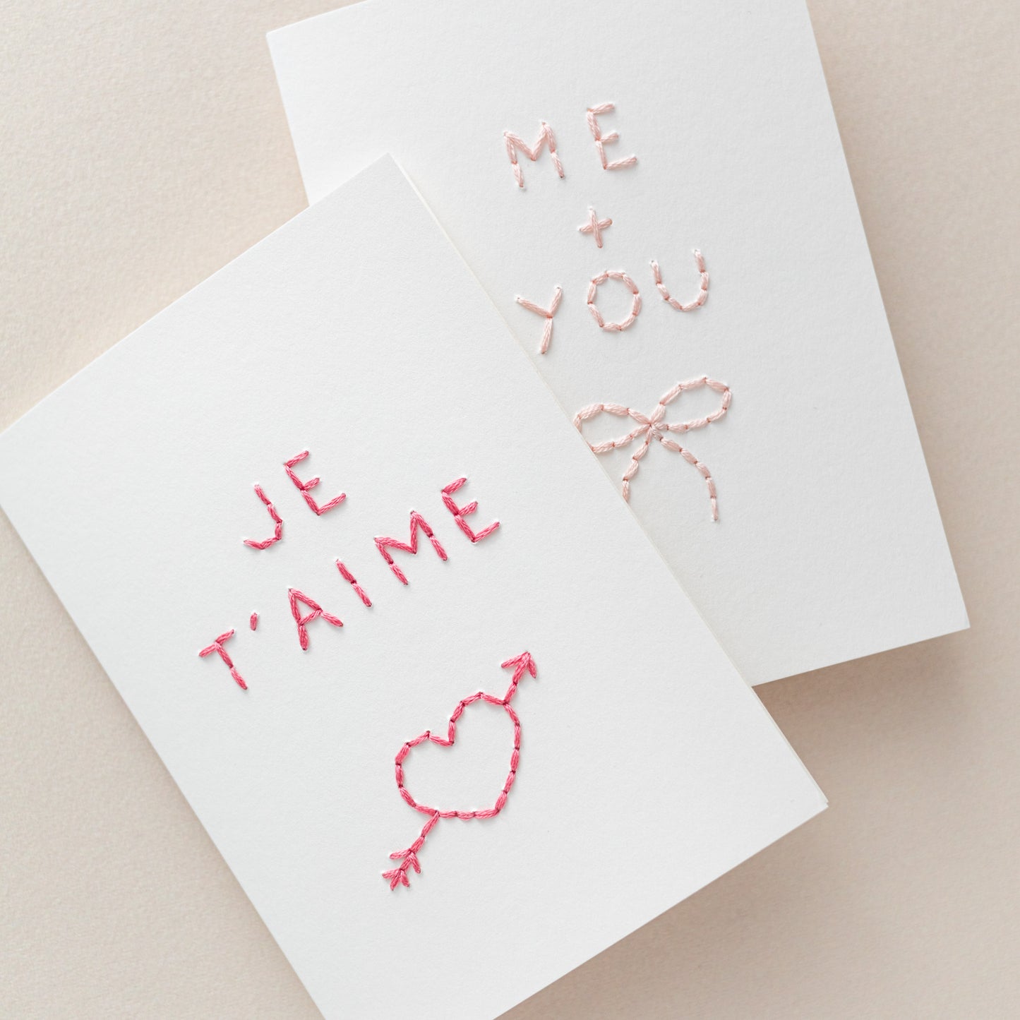 Embroidered Love Cards