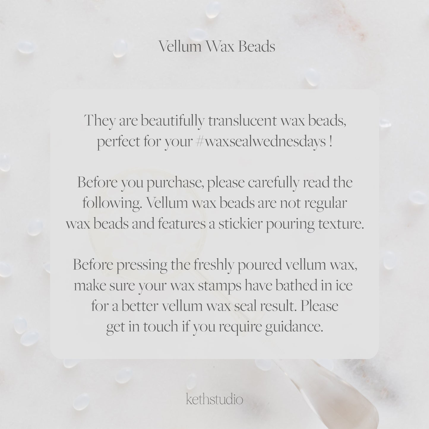 Vellum Wax Beads – Large