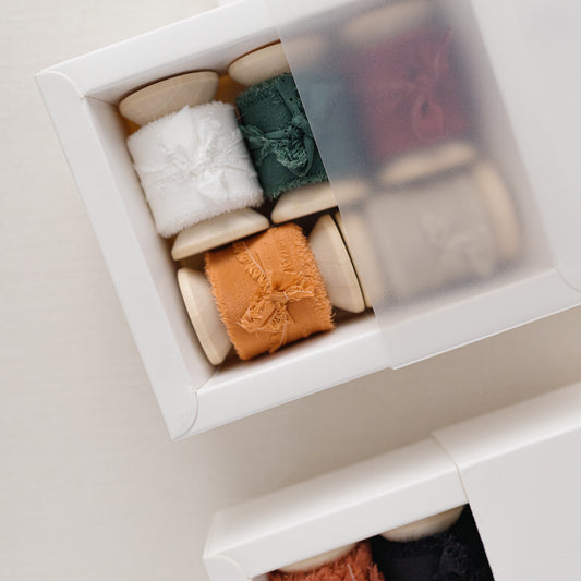 Christmas Box – Silk Ribbon & Spool