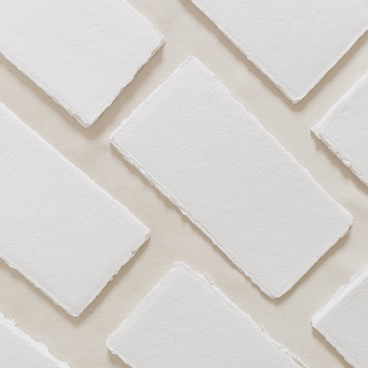 Menus – White Handmade Paper
