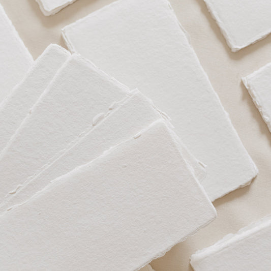 Menus – White Handmade Paper