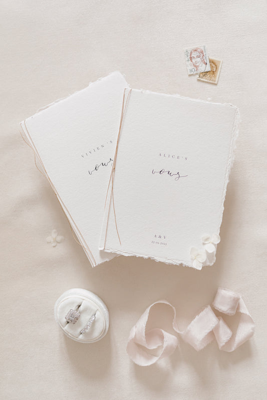 Alice Personalised Vow Books